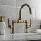 Kingston Brass Whitaker Industrial Style Bridge Bathroom Faucet W/ Pop-Up Drain, Brass KS2173KL - alternate 2
